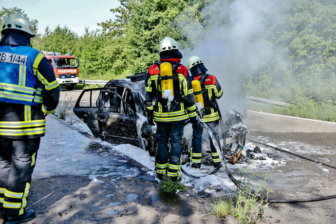 Autobrand, Im Riebeisen, Korb, 27.06.2020., 27.06.2020.