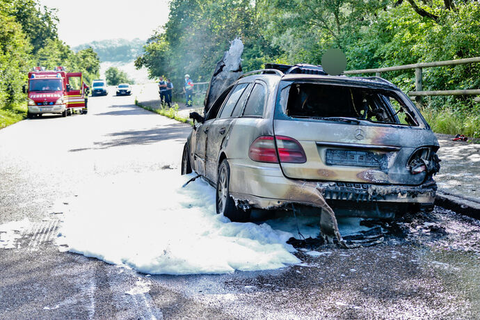 Autobrand, Im Riebeisen, Korb, 27.06.2020., 27.06.2020.