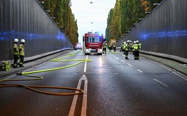 Fellbach Brand Einsatz Stadttunnel