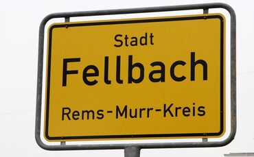 Ortsschild Fellbach - 1
