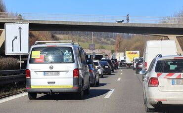 Stau und Bau auf der B29