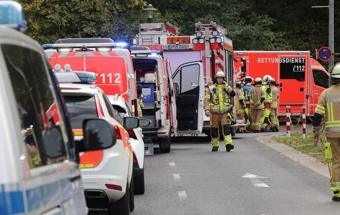 Feuerwehreinsatz an einem Düsseldorfer Freizeitbad