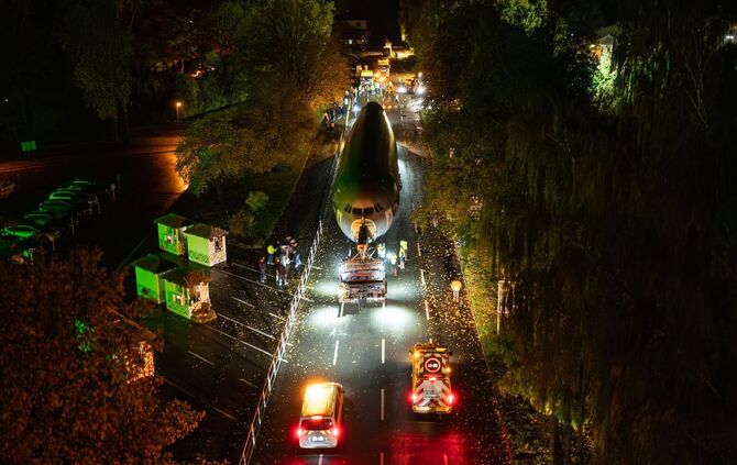 Ankunft Airbus A310 am Serengeti-Park