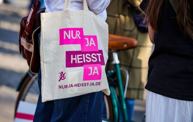 Aufschrift "Nur Ja heisst Ja"