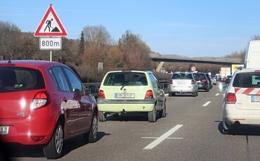 Stau und Bau auf der B29