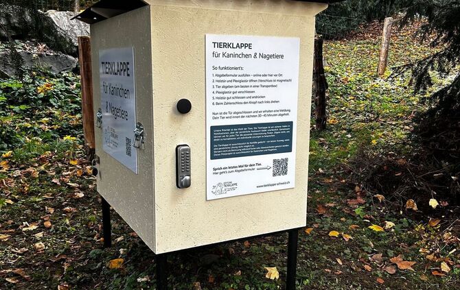 Erste Tierklappe in der Schweiz