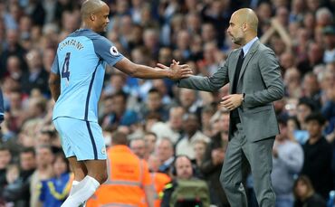Vincent Kompany und Pep Guardiola