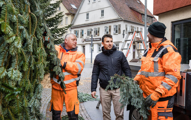 Aufbau Rudersberger Adventswald 2025