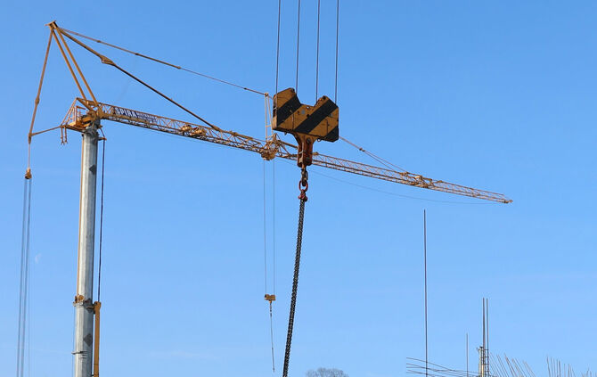 Baukran Kran Baustelle symbol symbolbild symbolfoto