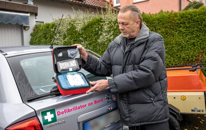 Markus Riedl hat immer einen Defi dabei