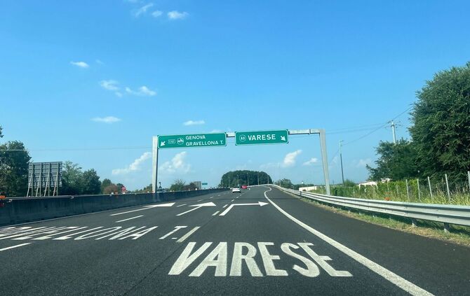 Autobahn zwischen Mailand und Varese