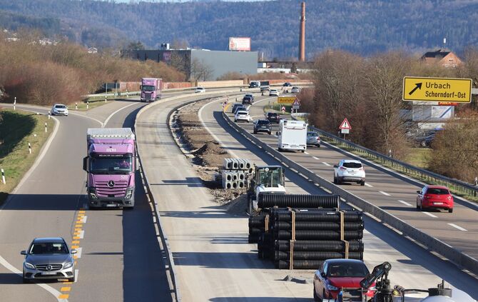 Stau und Bau auf der B29