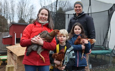 Hühner bei Familie Schönleber