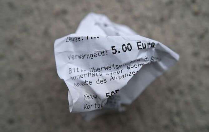 Verwarngeld Symbolbild