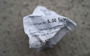 Verwarngeld Symbolbild