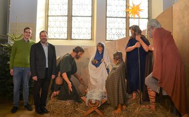 v.l.n.r.: Das neue Team des Pfarramtlichen Dienstes Pfarrer Jakob Fuchs und Diakon Michael Merz