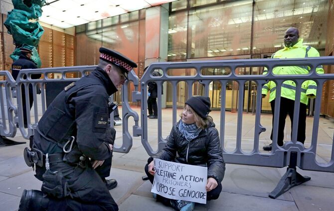 Protestaktion in London - Greta Thunberg