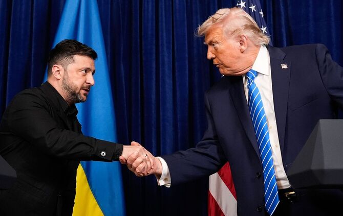 US-Präsident Trump empfängt Präsident Selenskyj in Florida