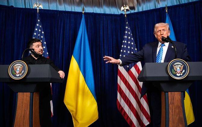 US-Präsident Trump empfängt Präsident Selenskyj in Florida