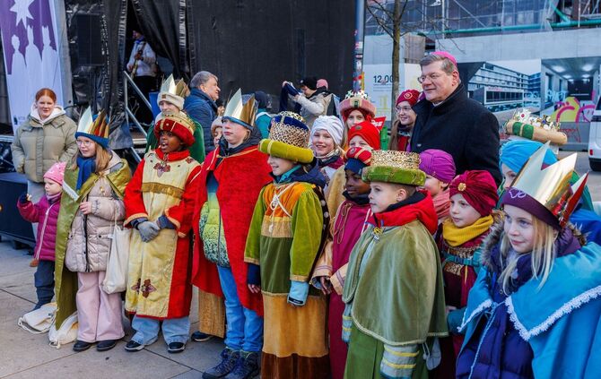 Auftakt 68. Aktion Dreikönigssingen in Freiburg