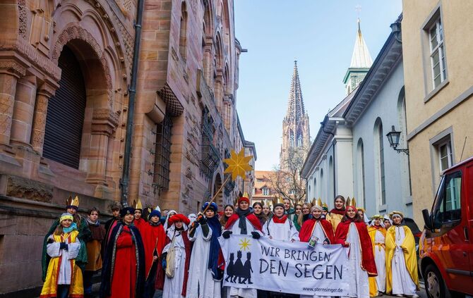 Auftakt 68. Aktion Dreikönigssingen in Freiburg