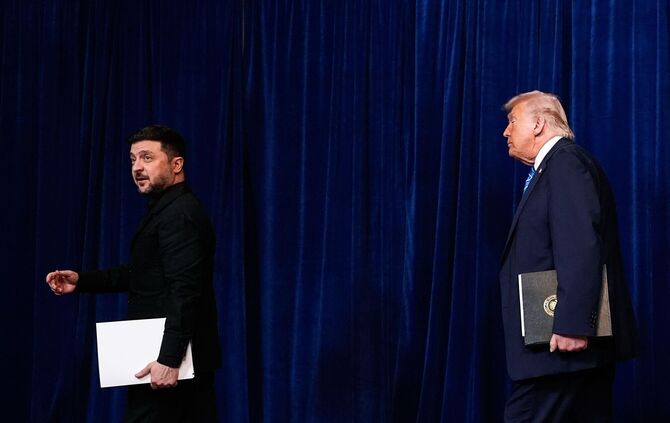 US-Präsident Trump empfängt Präsident Selenskyj in Florida