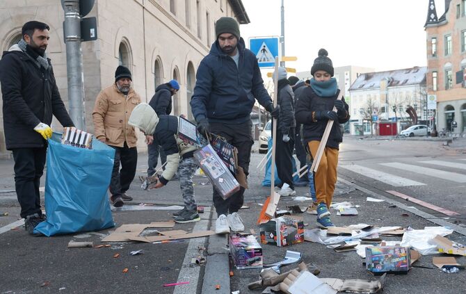 Silvestermüll wegputzen