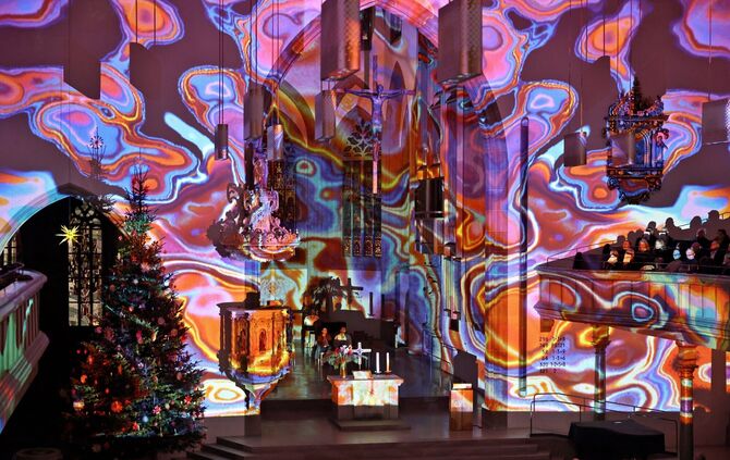 Lichtkunst Stadtwerke