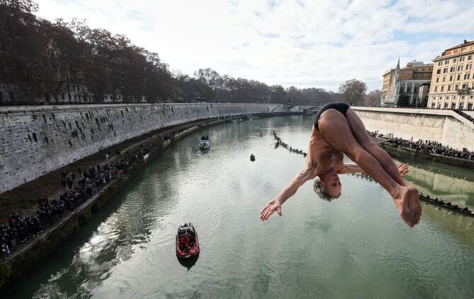 Neujahrstauchgang in Rom