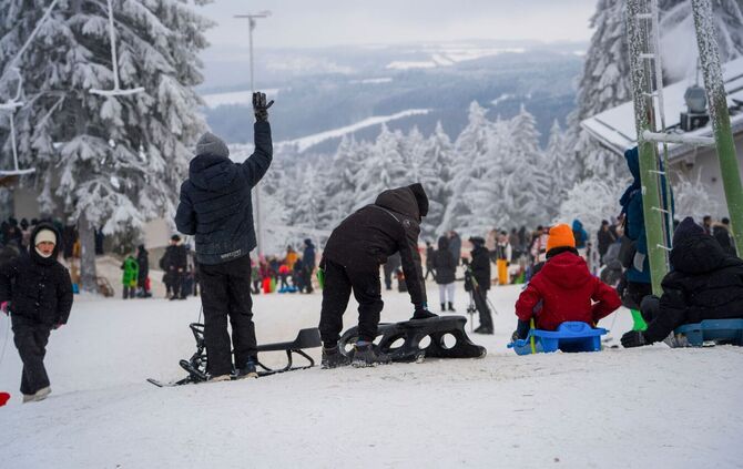 Wintersport auf der Wasserkuppe - Hessens höchster Berg