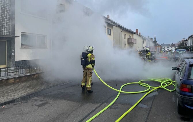Brand im badischen Brühl