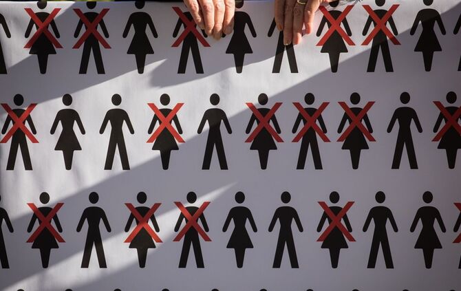 Protestplakat bei einem Warnstreik