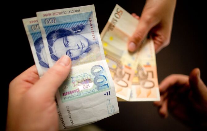 Umtausch D-Mark in Euro