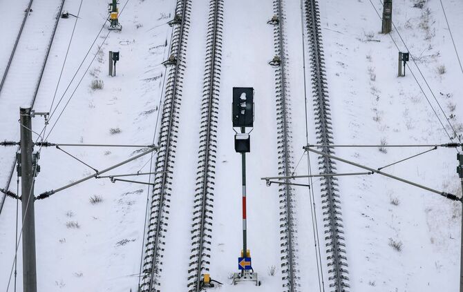 Winterwetter – Sturmtief Elli – Bahn