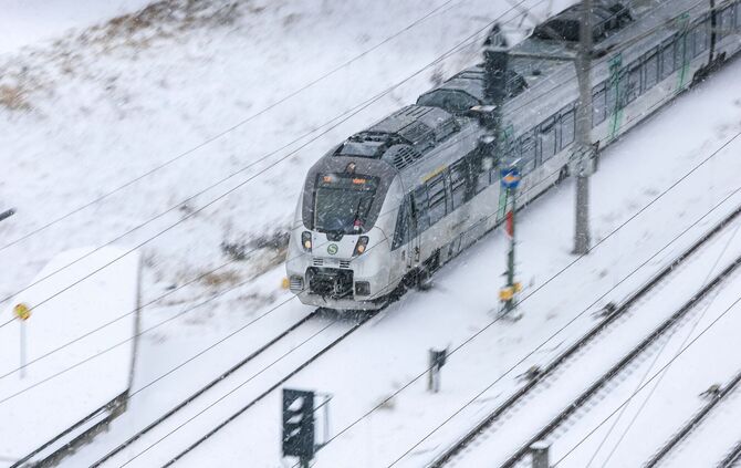 Winterwetter – Sturmtief Elli – Bahn