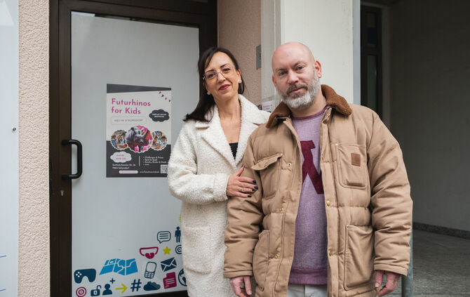 Astrid und René Schubert eröffnen "Futurhinos for Kids" in der Gottlieb-Daimler-Straße 36 am Samstag, 31. Januar.