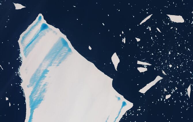 Mittlerweile hat der einst größte Eisberg einiges von seiner Masse eingebüßt.