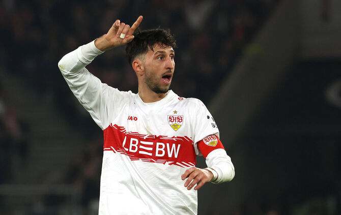 VfB-Kapitän Atakan Karazor erzielte vergangene Saison gegen Union Berlin (3:2-Sieg) sein erstes Bundesliga-Tor.