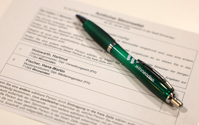 Die Winnender haben am 25. Januar die Wahl zwischen Amtsinhaber Hartmut Holzwarth und Herausforderer Hans-Martin Fischer.