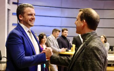 Raimon Ahrens am Wahlabend in Rudersberg.