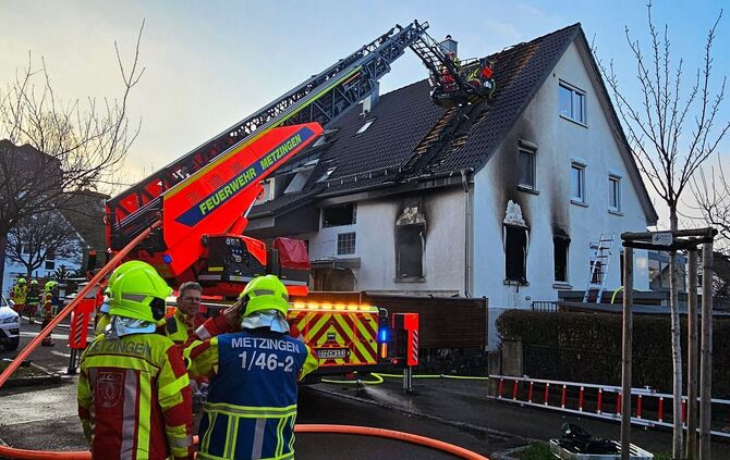 Brand in Mehrfamilienhaus in Metzingen