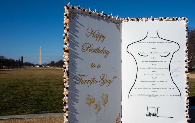 Epstein-Geburtstagsgrüße in Washington