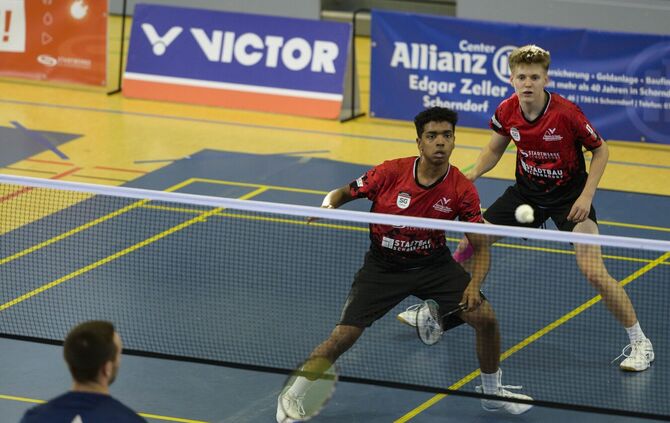 Aditya Gahirwal (links) und Luan Wolber punkteten in der Regionalliga im Doppel für die SG Schorndorf II.