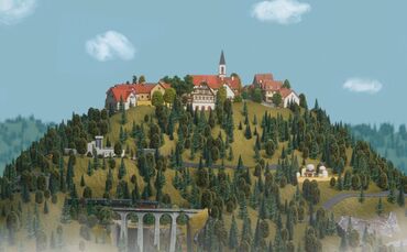 Welzheim zum Anfassen: Das Modell von Jonathan Hieber stammt aus dem Imagefilm der Stadt - das Familienzentrum will den Stadtpla