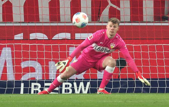 Alexander Nübel ist beim VfB die Nummer Eins – und würde sich auch nicht beschweren, wenn er das im Sommer bei der WM wäre.