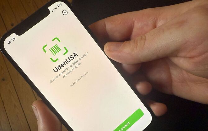 Dänische Protest-App "UdenUSA"