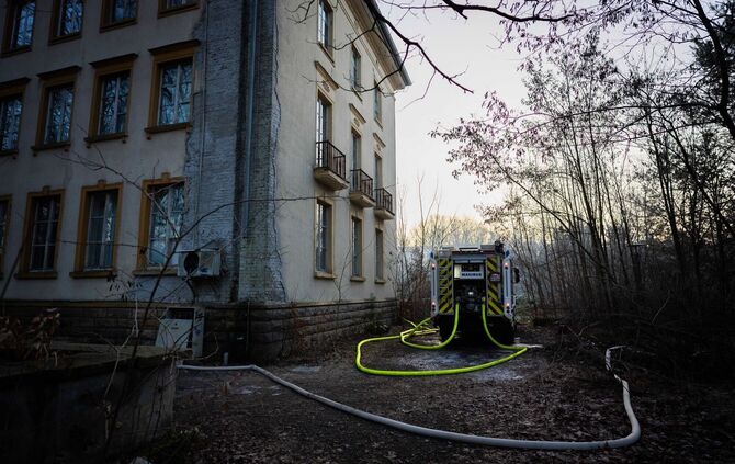 Brand auf Bogensee-Areal in Wandlitz