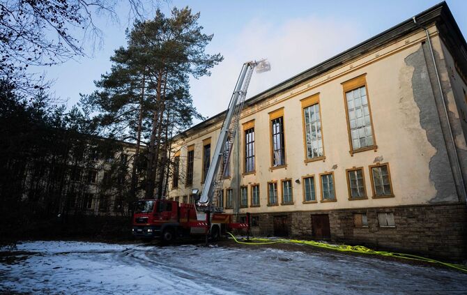 Brand auf Bogensee-Areal in Wandlitz