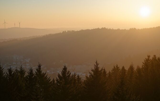Anfänglicher Nebel weicht der Sonne.