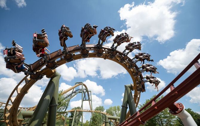 Achterbahn im Erlebnispark Tripsdrill